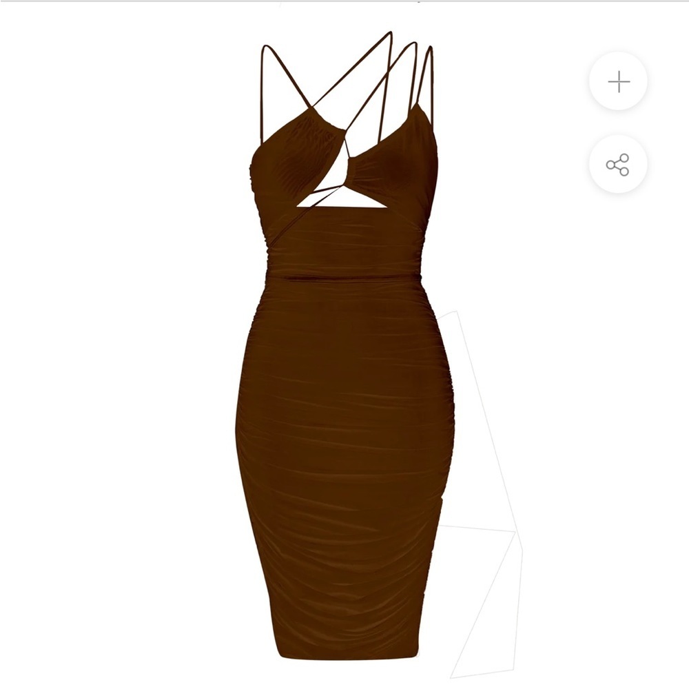 COPY - LEAU strap mesh midi dress